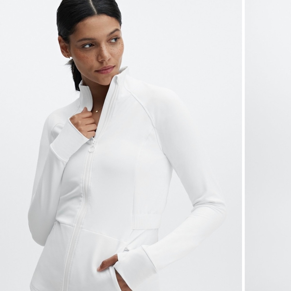 Brand New White Cold Weather Performance Jacket with Thumb holes